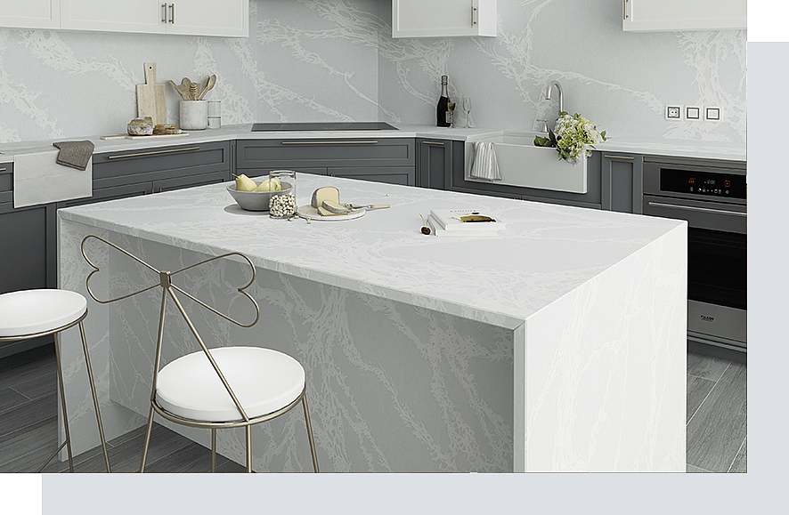 Transforma tu Hogar con la Elegancia y Sofisticación del Cuarzo Calacatta 3 Superficies de cuarzo PMC1650
