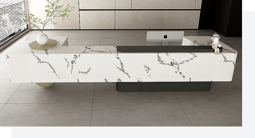 ¿Cuáles son los 5 tipos de cuarzo Calacatta ideales para oficinas modernas y con estilo? 6 Superficies de cuarzo PMC1607