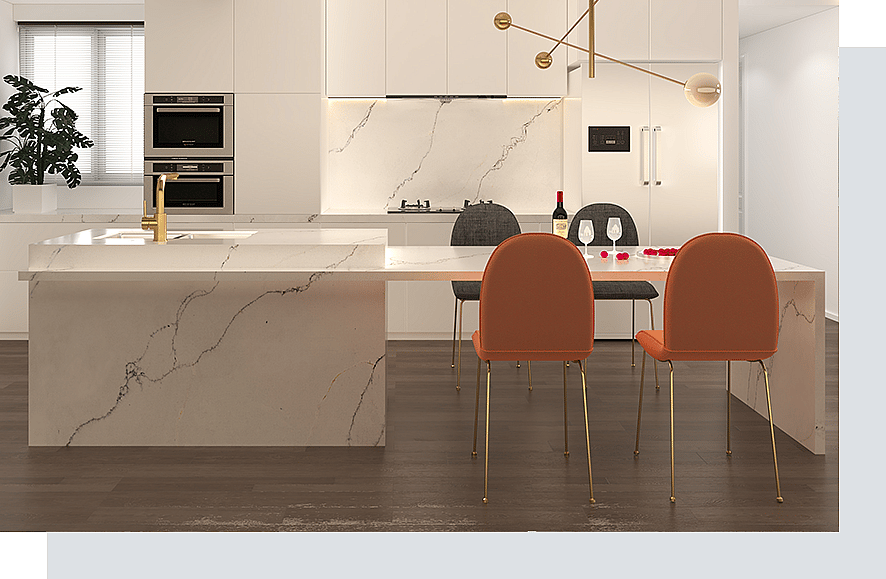 Transforma tu Hogar con la Elegancia y Sofisticación del Cuarzo Calacatta 5 Superficies de cuarzo PMC1978