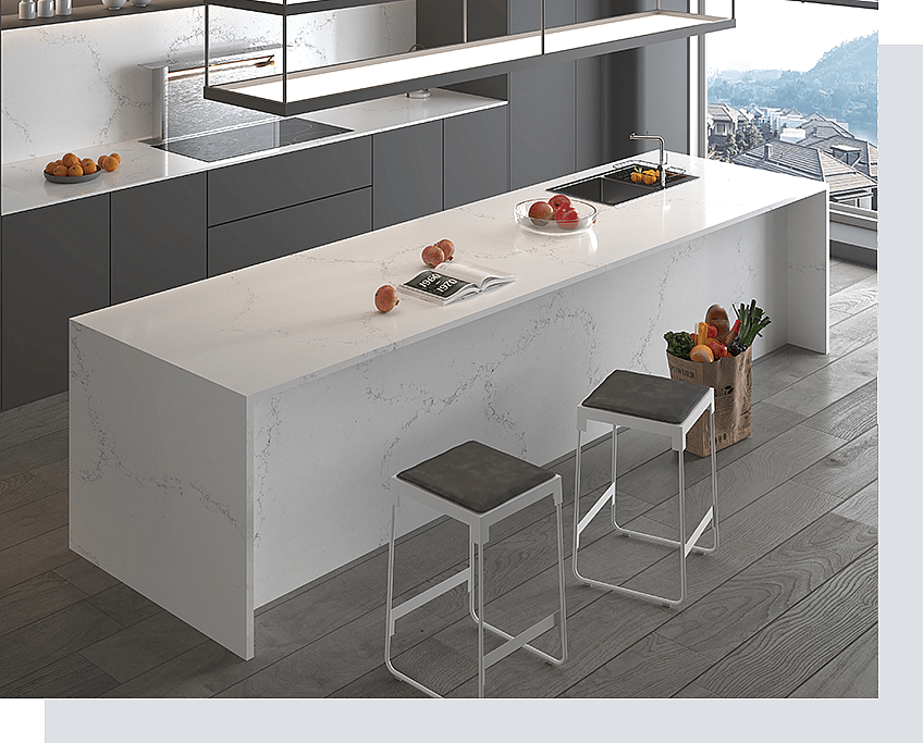 Transforma tu Hogar con la Elegancia y Sofisticación del Cuarzo Calacatta 6 Superficies de cuarzo PMC1678