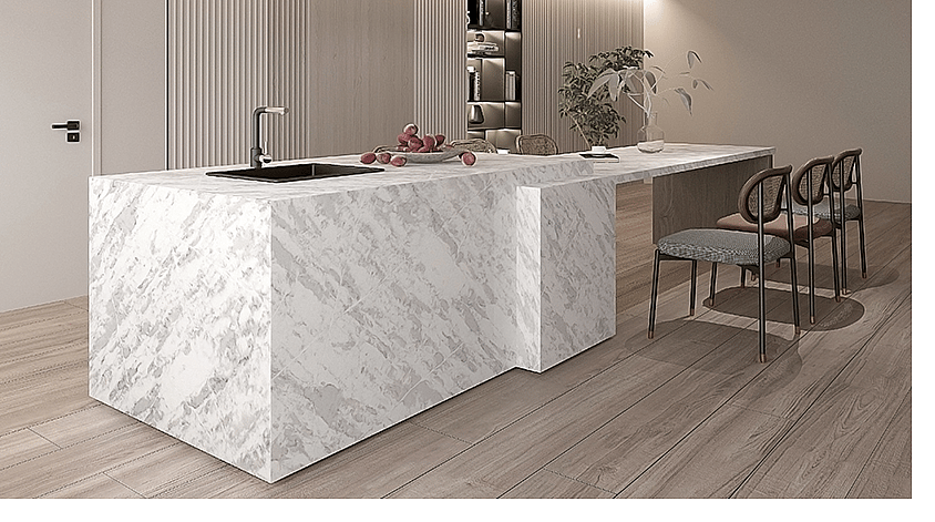 Las 3 Mejores Opciones De Cuarzo Calacatta Para Una Cocina Elegante Y Atemporal 2 Superficies de cuarzo PMC2574