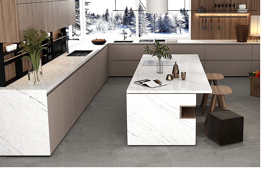 Las 3 Mejores Inspiraciones En Cuarzo Calacatta Para El Diseño De Interiores Moderno 3 Superficies de piedra PMC2335