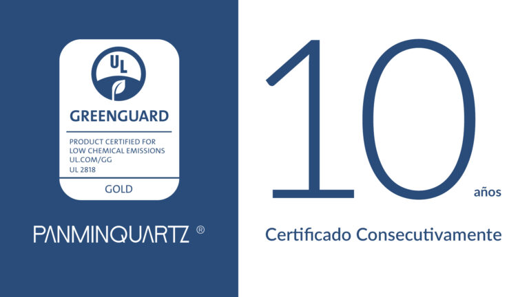 PANMINQUARTZ obtiene la prestigiosa certificación UL GREENGUARD Gold por 10 años consecutivos