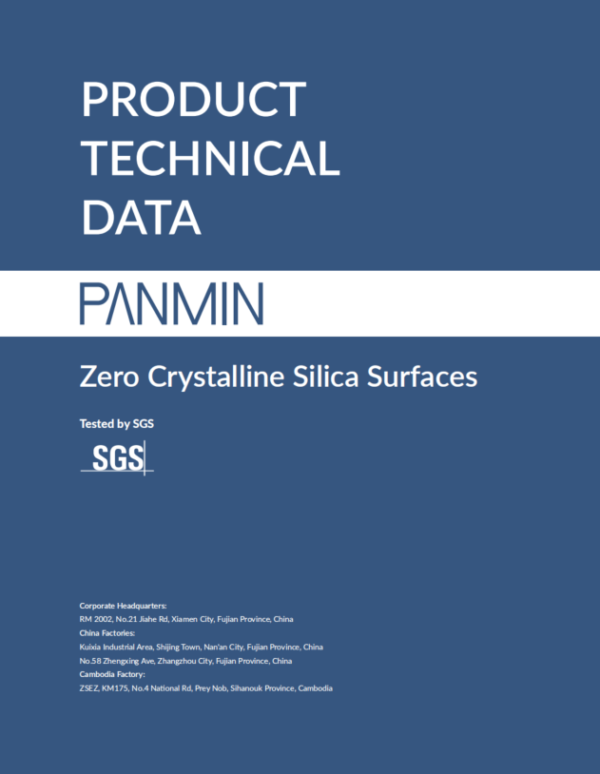 Datos Técnicos del Producto de Superficies de Sílice Cristalina Cero de PANMIN